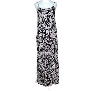 Tokyo Darling Y2K  Dark Floral Fairy Grunge Whimsygoth Boho Maxi Dress S